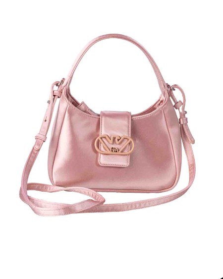 Shop EMPORIO ARMANI  Bag: Emporio Armani satin hobo handbag with eagle buckle.
Dimensions: 20 x 18 x 7.5 cm.
Satin.
Made in China.
Hobo model.
Single handle.
Metal eagle buckle.
Removable shoulder strap.
Internal pouch with zip.
Composition: 100% Polyester.. Y3E235 YWR2V -81784